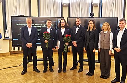 M. Rinkevičius su disertacijos svarstymo komisijos nariais