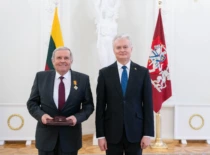 KTU profesorius Vytautas Ostaševičius ir LR prezidentas Gitanas Nausėda